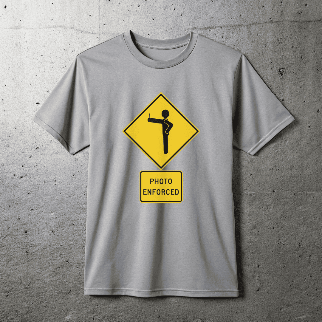 Selfie Photo Enforced T-shirt