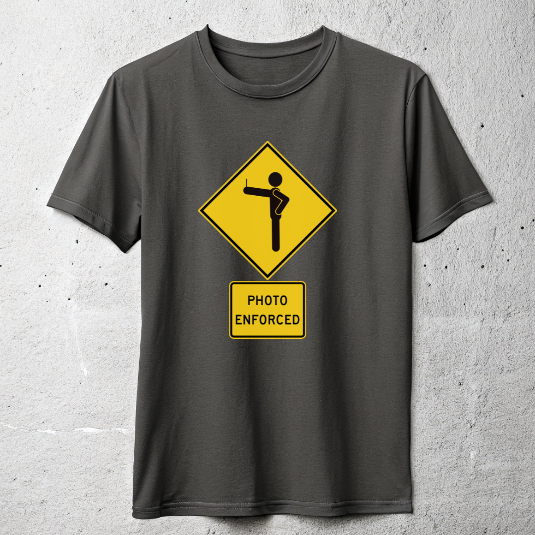 Selfie Photo Enforced T-shirt