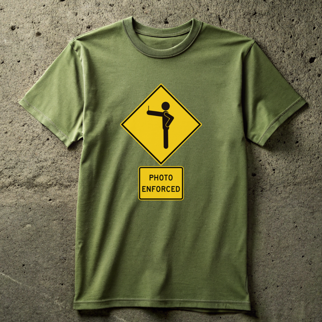 Selfie Photo Enforced T-shirt