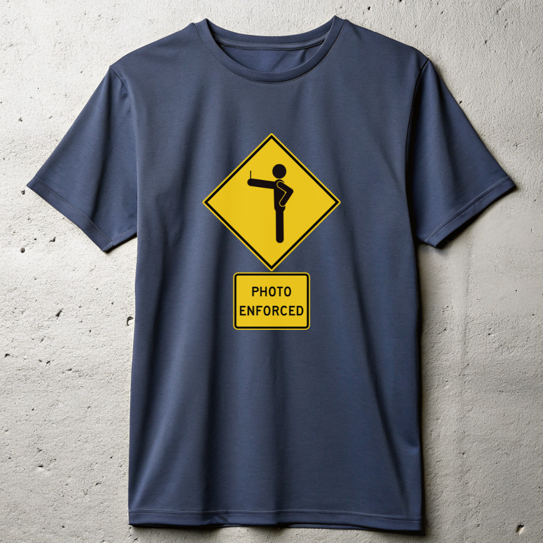 Selfie Photo Enforced T-shirt