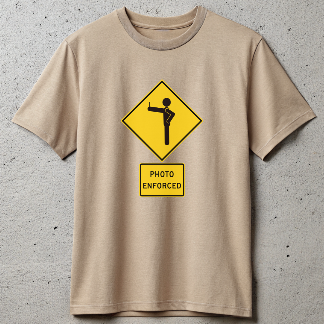 Selfie Photo Enforced T-shirt