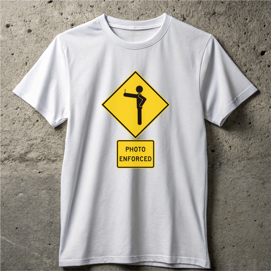 Selfie Photo Enforced T-shirt